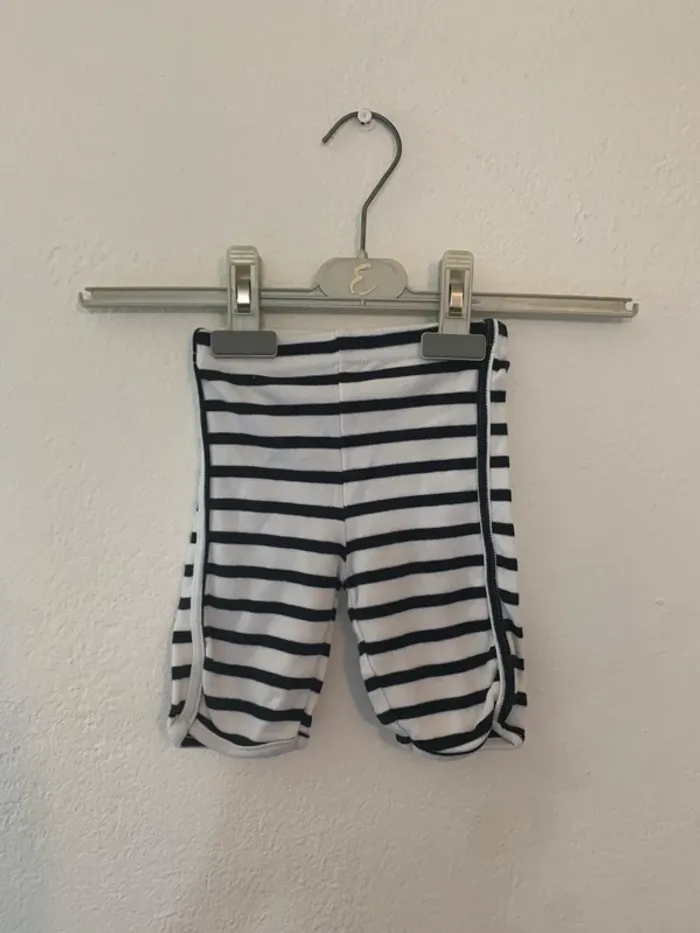 Legging rayé noir et blanc – Sable et Mer – 6 mois - photo numéro 2