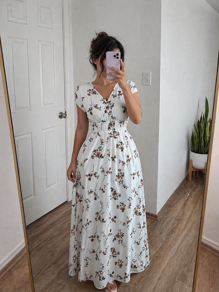 Robe longue fleurie – Taille M – Neuv - photo numéro 1