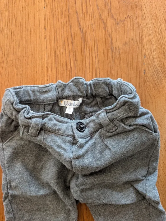 Pantalon gris 9 mois très bon état - photo numéro 2