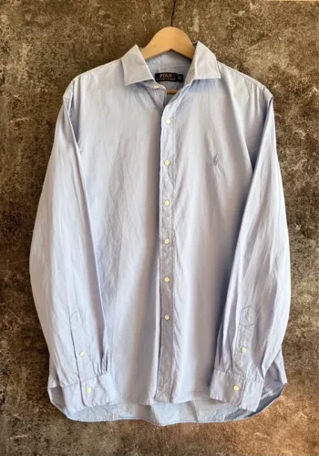 Chemise  bleue homme manches longues Ralph Lauren taille XL camisa hombre camicia uomo Herrenhemd