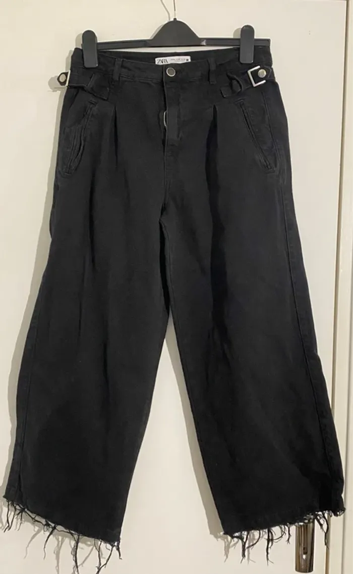 Jean Noir 3/4 Taille Haute Zara - photo numéro 3