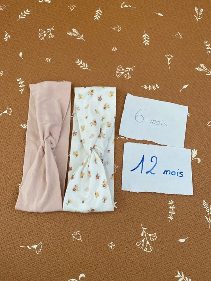 Lot bandeaux 6/12 mois