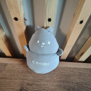 Doudou Boule chat lapin obaibi