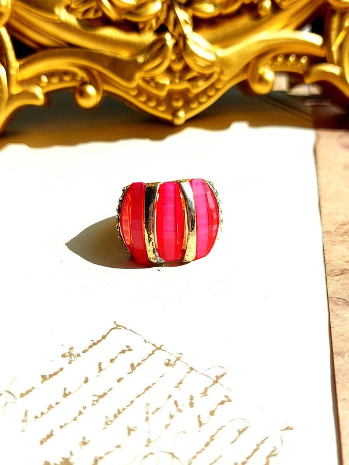 Magnifique bague rose et doré - photo numéro 7