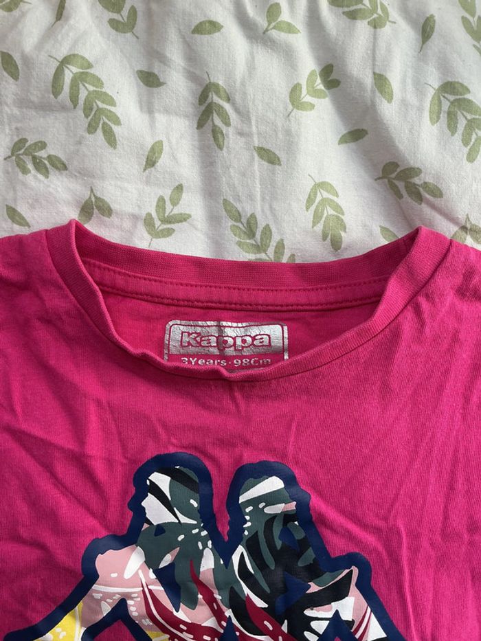 teeshirt manches courtes rose kappa 3 ans - photo numéro 4