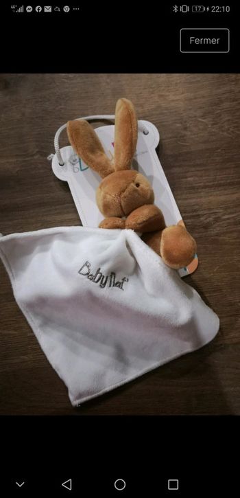 Doudou lapin neuf babynat