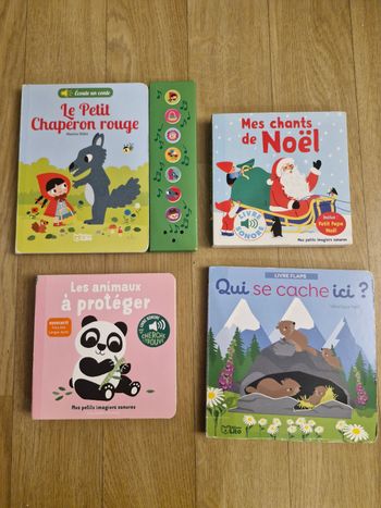 Lot de livres sonores et à interactions pour enfants 12/24 mois