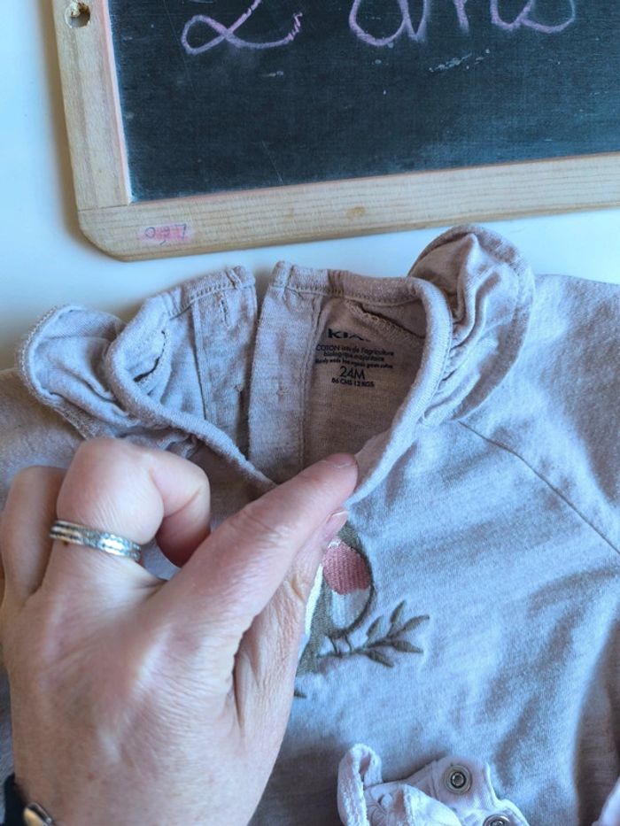 Lot de 2 t-shirts manches longues taille 2 ans en très bon état - photo numéro 2