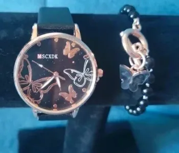 💝 Coffret Montre Papillon + Bracelet 