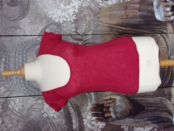 ❤️Top rouge semi‑transparent • Taille 34‑36