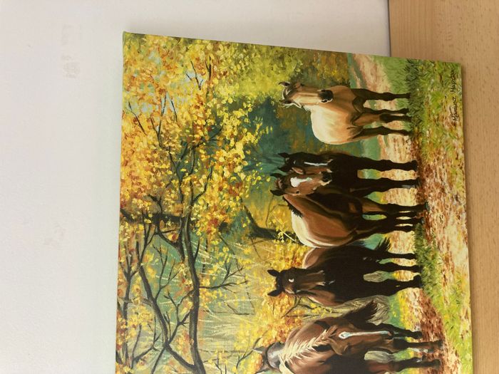 tableau paysage chevaux - photo numéro 3