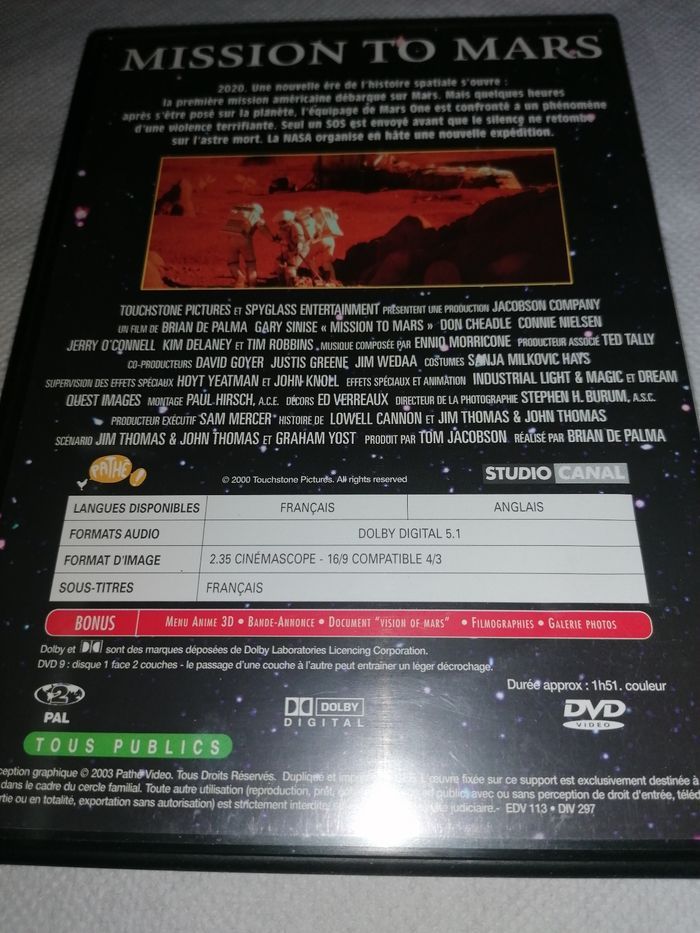 Dvd mission sur Mars - photo numéro 2