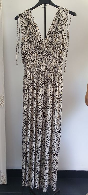 Robe longue sans manche cache cœur à motifs Taille magique jusqu au 52