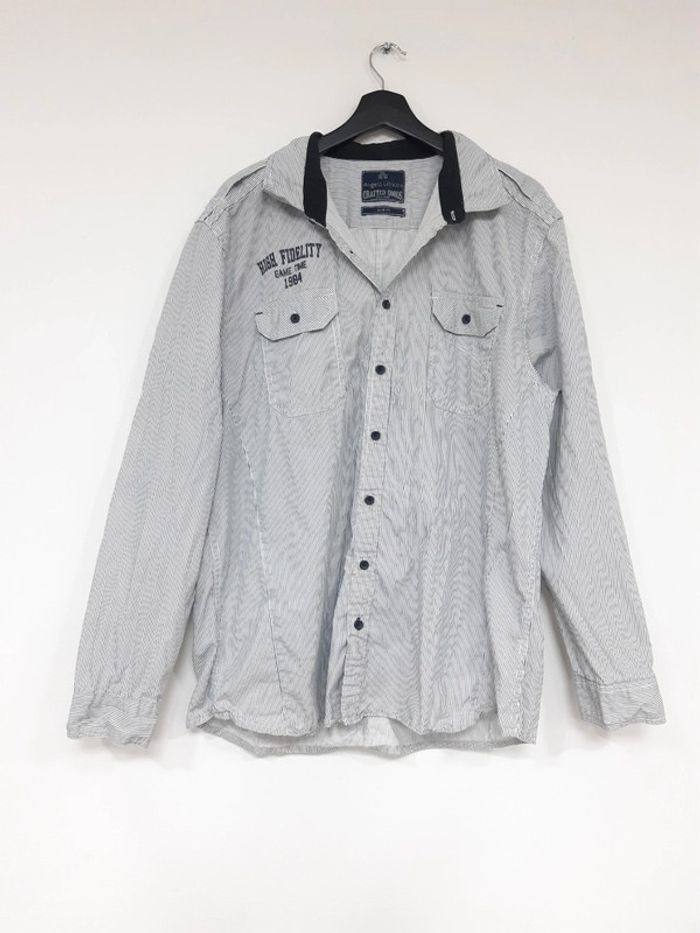 Chemise manches longues rayée XXL