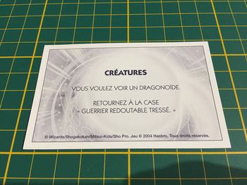Carte créatures Vous voulez voir un dragonoide Monopoly Duel Masters Hasbro Parker Wizards #A64