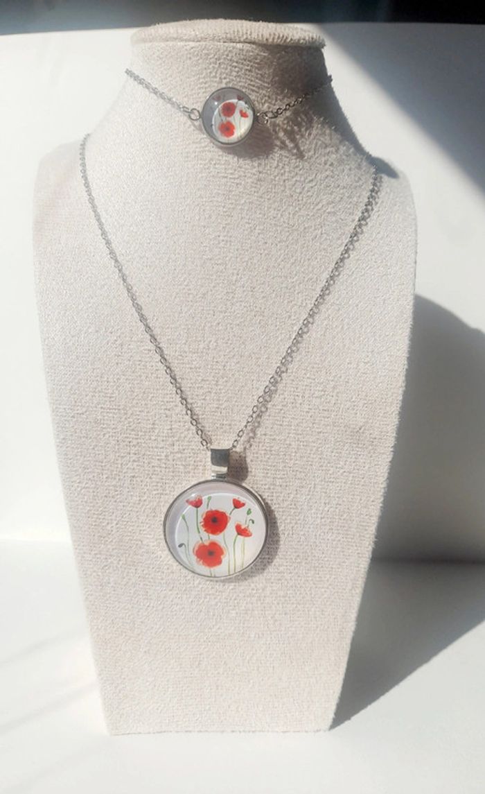 Parure coquelicot
