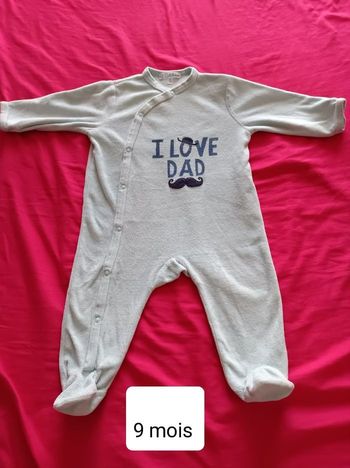 Pyjama velours 9 mois