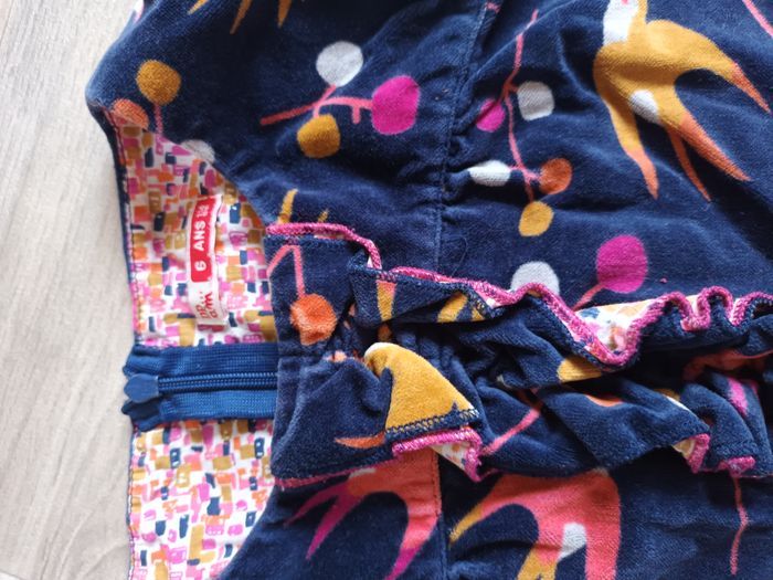 robe 6 ans hiver dpam magnifique en velours douce - photo numéro 3