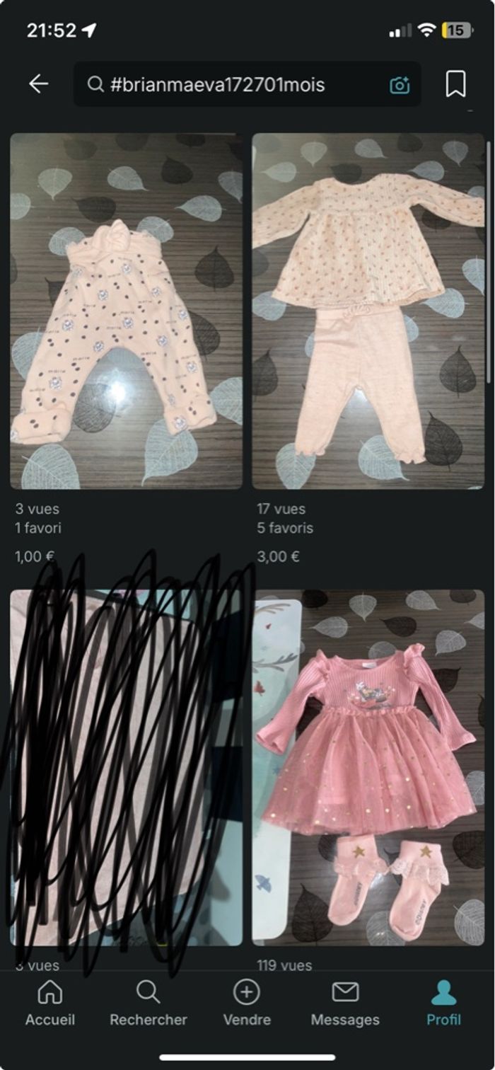 Vêtement 1mois