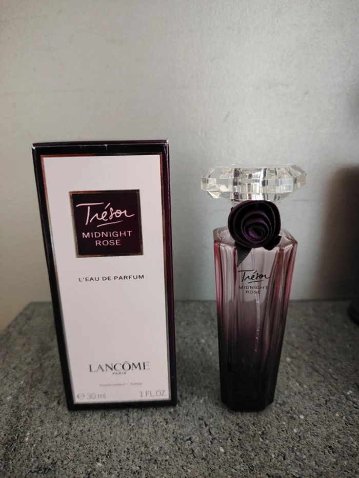 Flacon vide + boîte midnight rose trésor de lancome