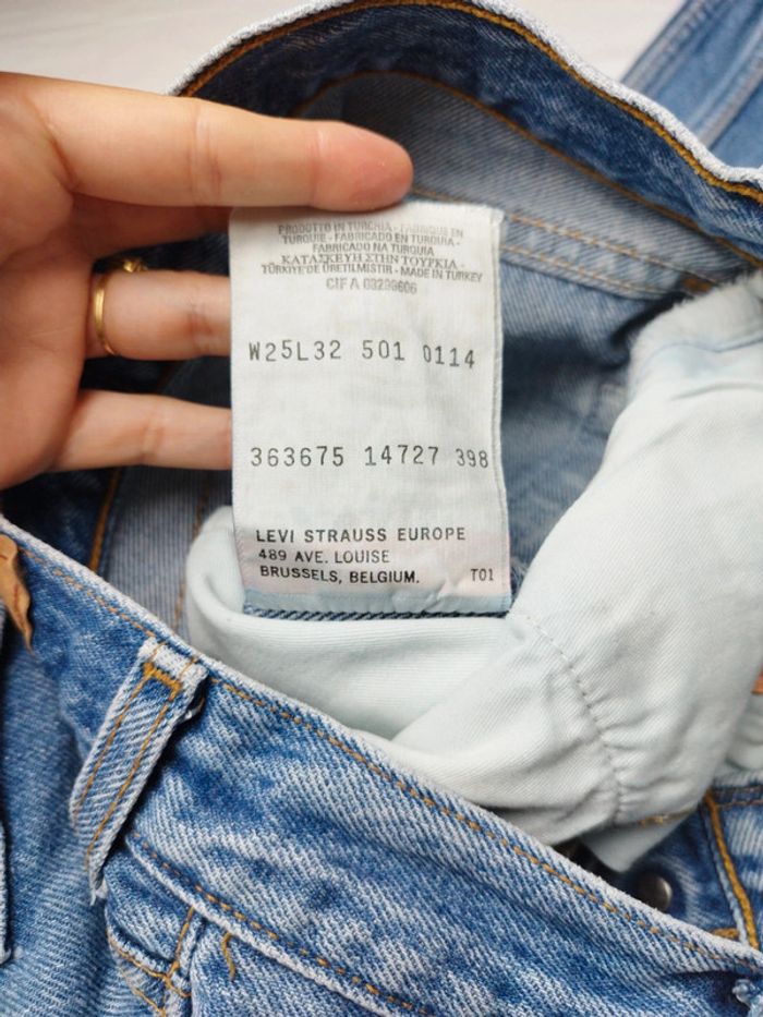 Jeans Levi's 501 W25 L32 taille xxs - photo numéro 8