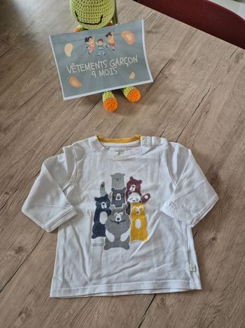 🐻 T-shirt ML garçon OBAÏBI 9m