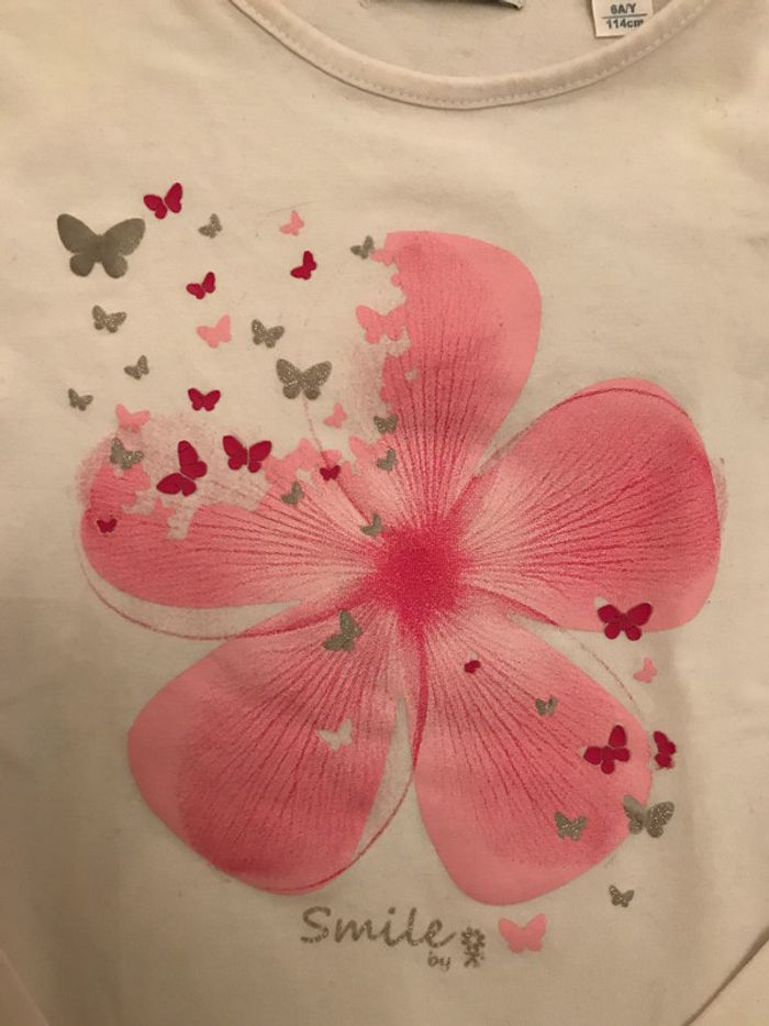 T-shirt manches longues blanc 6 Ans - photo numéro 2