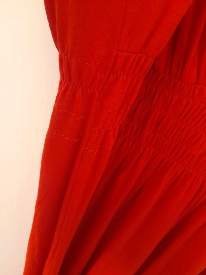 Robe longue rouge à bretelles - photo numéro 4