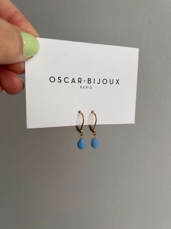 Boucles d’oreilles Oscar bijoux bleu