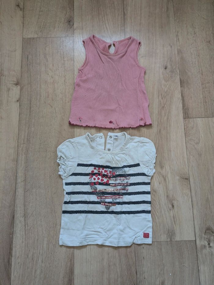 Lot de 15 tee-shirts + 1 gilet fille 12 Mois 74cm - photo numéro 8