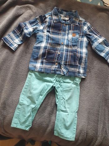 Ensemble pantalon + chemise 18 mois Gemo