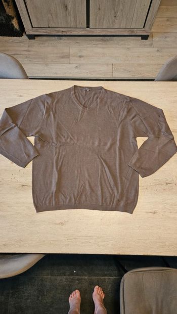 Pull homme léger à manches longues, col V, Tex Man, XL