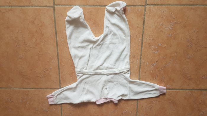 Grenouillère fille 6 mois blanche à motifs - photo numéro 3