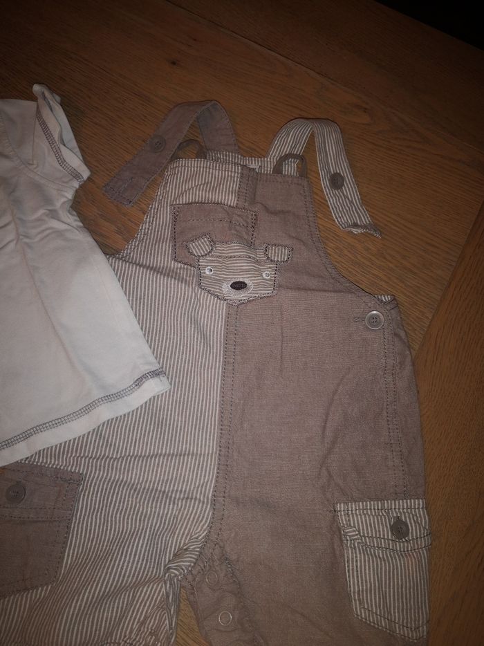 Ensemble salopette short et haut 18 mois - photo numéro 2