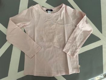 T-shirt manches longues fille rose pâle - 6 ans - Okaïdi