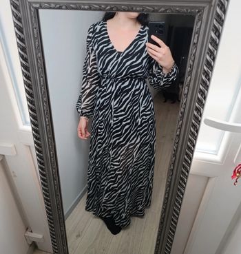 Robe longue zèbre