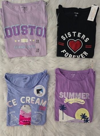 Neufs(non portés)🏷🩷🤩😍 lot Tee-shirts mc 12 ans fille🩷😍🤩