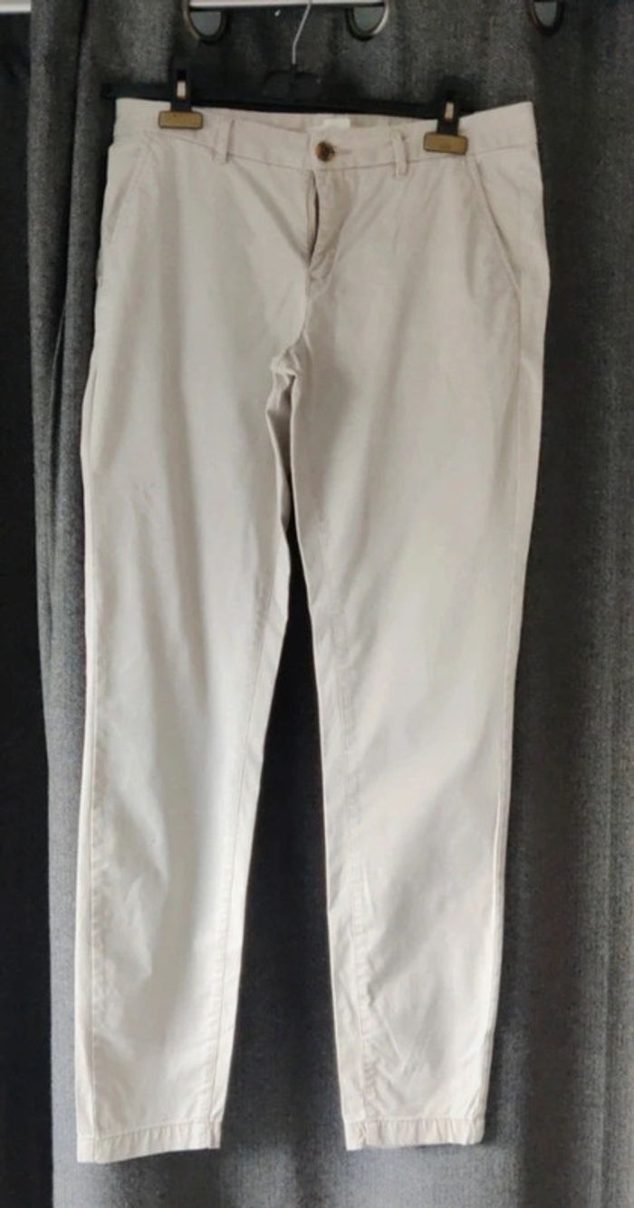 Pantalon Chino creme - photo numéro 3
