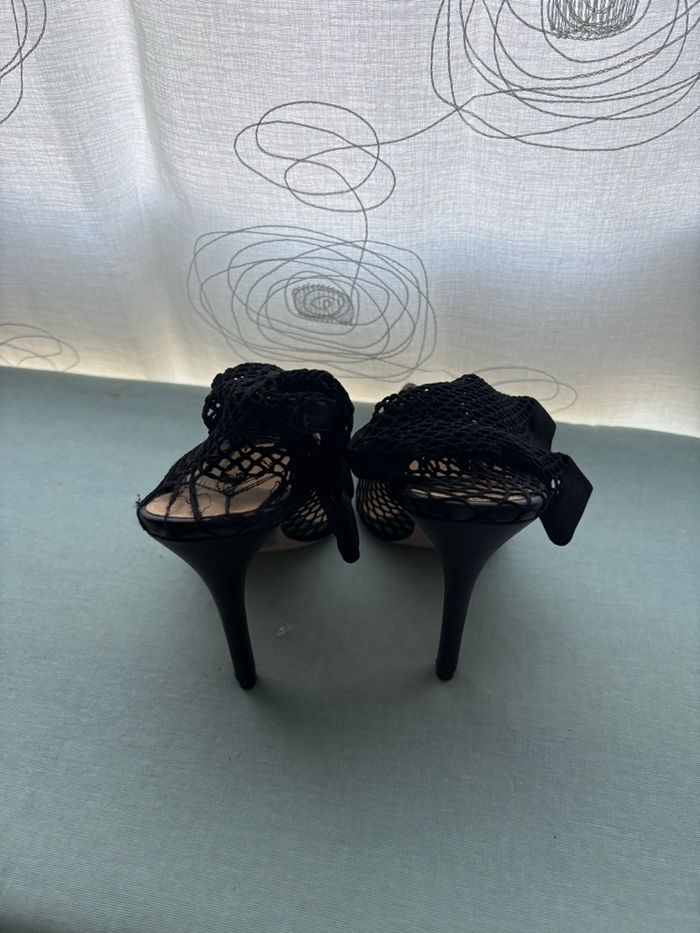 Talon transparent maille tissu noir - photo numéro 4