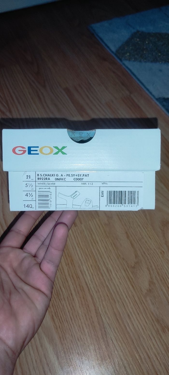 Sandale / chaussures été fille cuir geox taille 21 - photo numéro 7