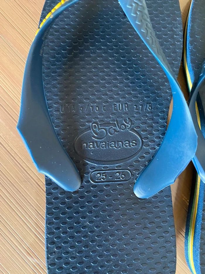Tongs Havaianas baby bleue taille 25 / 26 - photo numéro 8