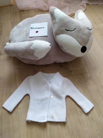 Brassière naissance blanc boutons