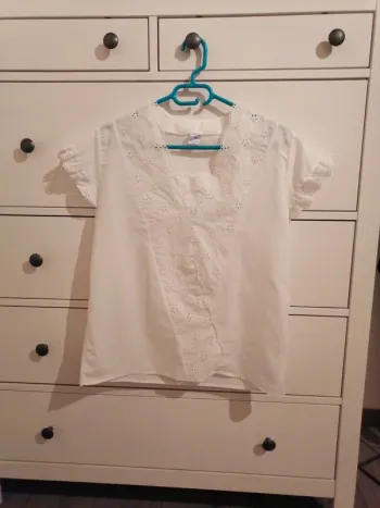 Blouse borderie anglaise vintage