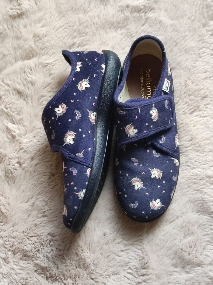 Pantoufles cuir licornes taille 33 - photo numéro 2