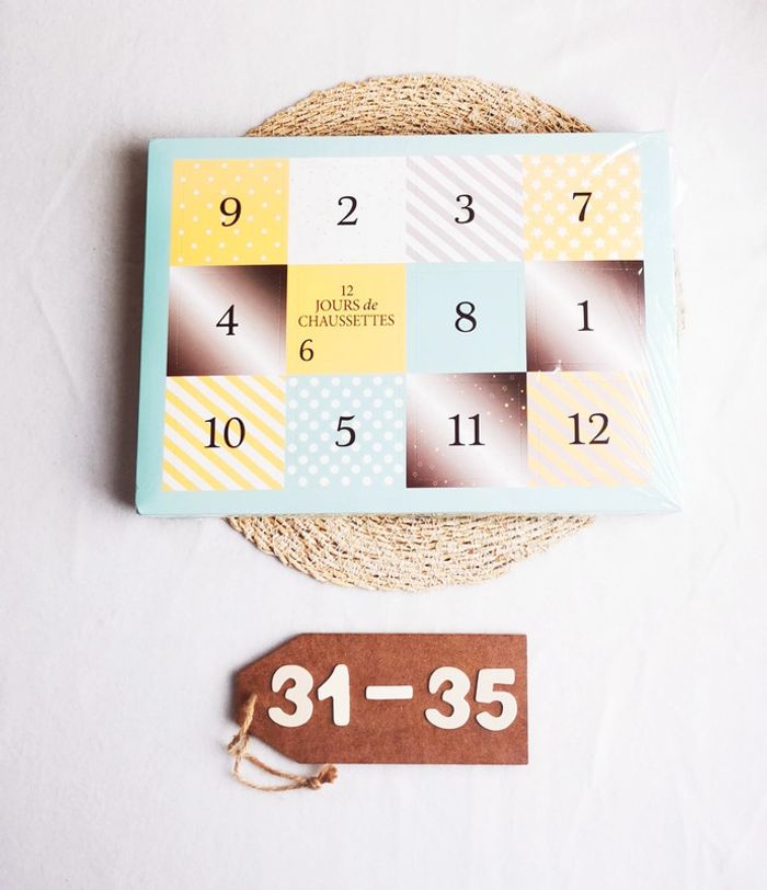 Coffret 12 paires de chaussettes garçon à offrir 31/35