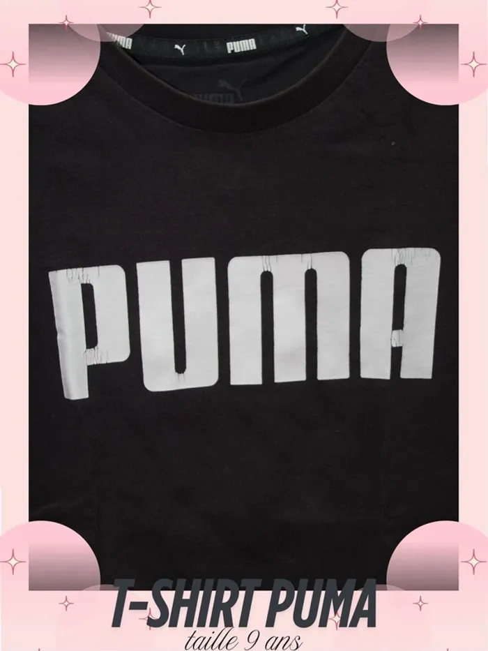 Tee-shirt Puma noir - Taille 9 ans - photo numéro 2