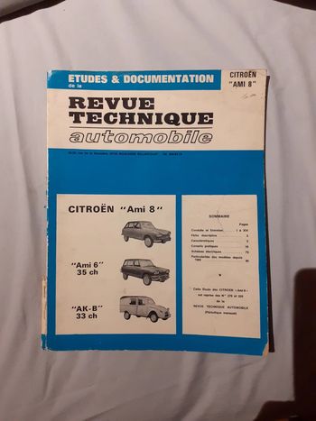 Revue technique automobile Citroën "Ami 8"