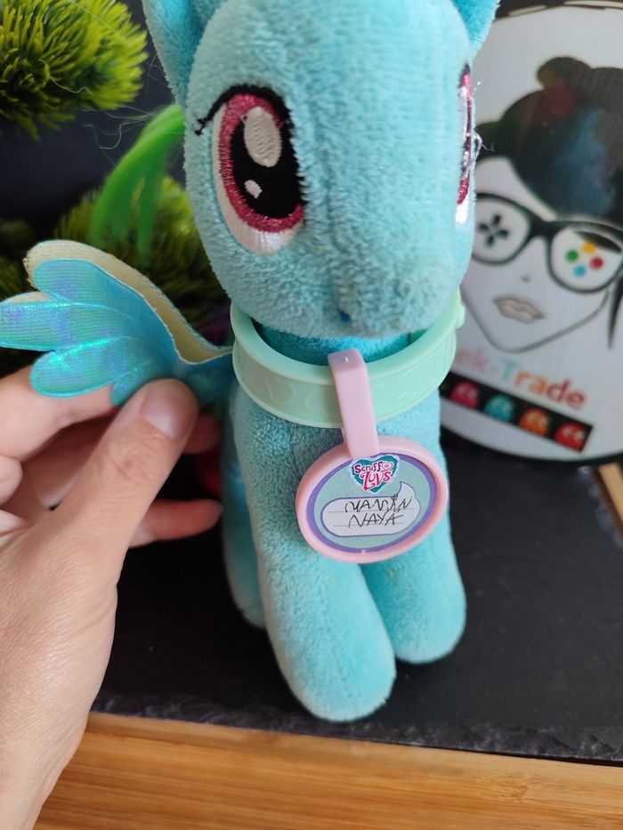 doudou peluche mlp my little pony rainbow dash ty bleu ailes éclair nuage PE258 - photo numéro 4