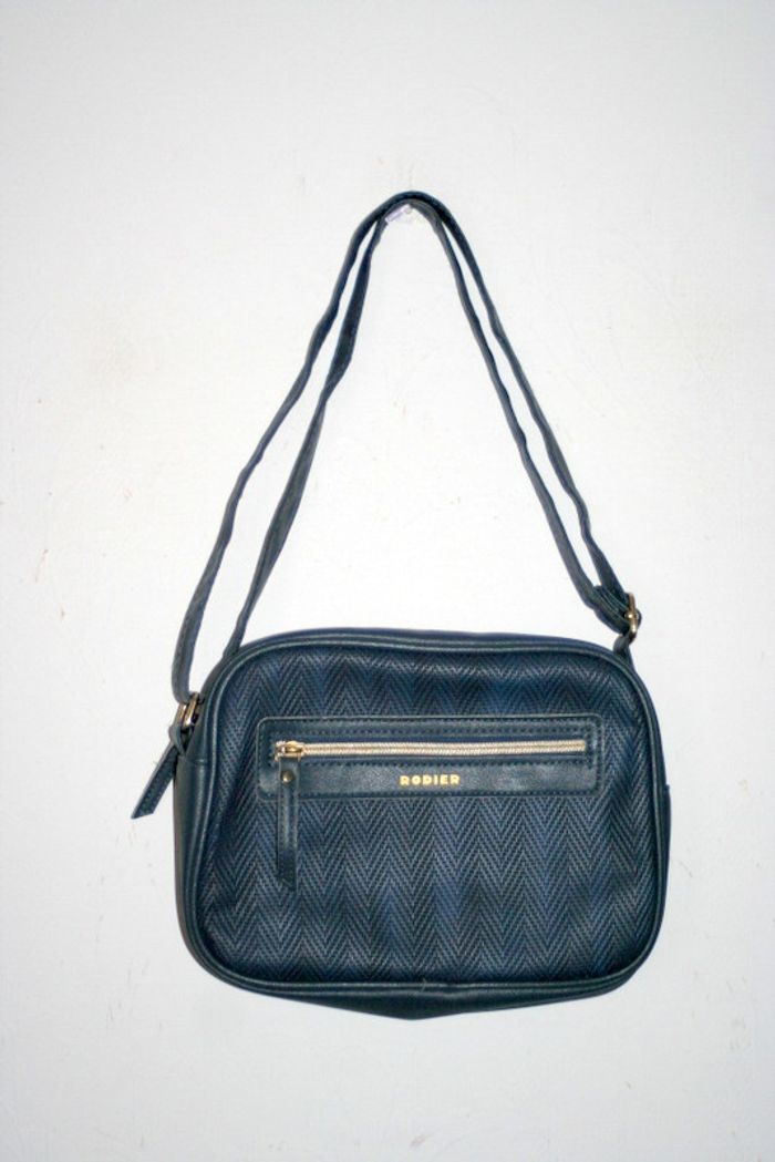 Sac à main pochette à bandoulière bleu marine Rodier