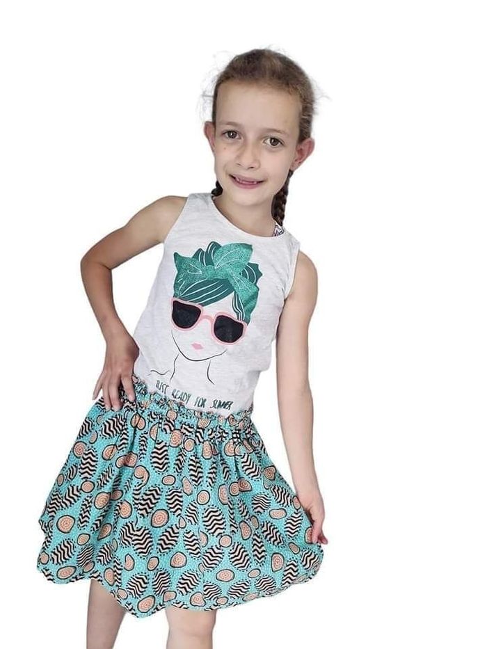 6 ans ensemble été teeshirt et jupe